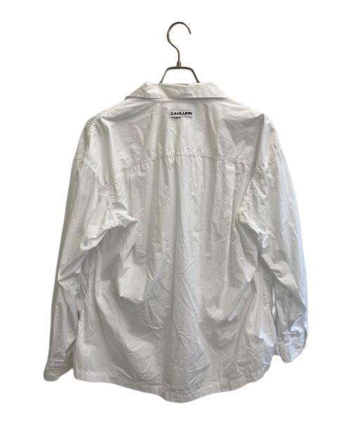 CAHLUMN（カウラム）CAHLUMN (カウラム) Magazine Pocket Broadcloth Open Collar Shirt ホワイト サイズ:Ｌの古着・服飾アイテム