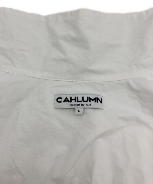 CAHLUMN（カウラム）CAHLUMN (カウラム) Magazine Pocket Broadcloth Open Collar Shirt ホワイト サイズ:Ｌの古着・服飾アイテム
