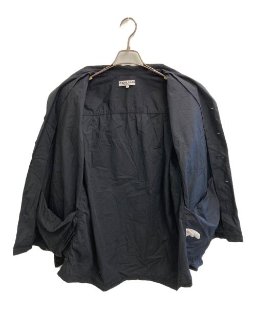 CAHLUMN（カウラム）CAHLUMN (カウラム) Magazine Pocket Broadcloth Open Collar Shirt ブラック サイズ:Ｌの古着・服飾アイテム