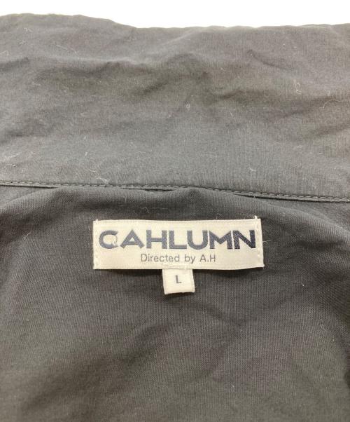 CAHLUMN（カウラム）CAHLUMN (カウラム) Magazine Pocket Broadcloth Open Collar Shirt ブラック サイズ:Ｌの古着・服飾アイテム