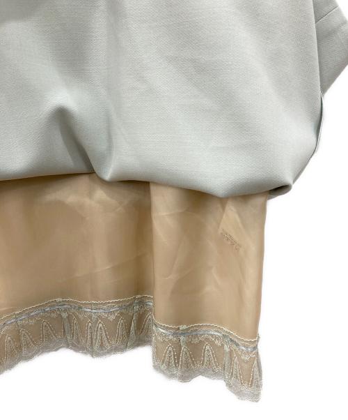 FOXEY（フォクシー）FOXEY (フォクシー) バイカラーノースリーブワンピース ベージュ×ブルー サイズ:SIZE 40の古着・服飾アイテム