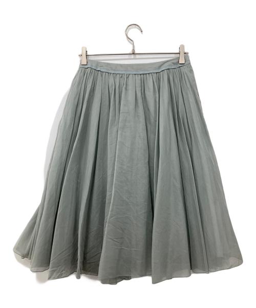FOXEY（フォクシー）FOXEY (フォクシー) シアーサーキュラースカート グリーン サイズ:40の古着・服飾アイテム