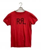 RRLダブルアールエル）の古着「ロゴカットソー/Tシャツ/プリントTシャツ」｜レッド