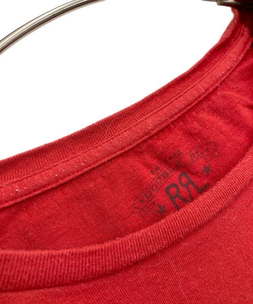 RRL（ダブルアールエル）RRL (ダブルアールエル) ロゴカットソー/Tシャツ/プリントTシャツ レッド サイズ:Sの古着・服飾アイテム