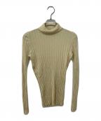 BRUNELLO CUCINELLIブルネロクチネリ）の古着「カシミヤタートルネックニット」｜イエロー