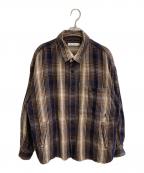ROTOLロトル）の古着「Big Flannel Shirts」｜ブラウン