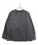 BURLAP OUTFITTERバーラップアウトフィッター）の古着「ノーカラージャケット」｜グレー