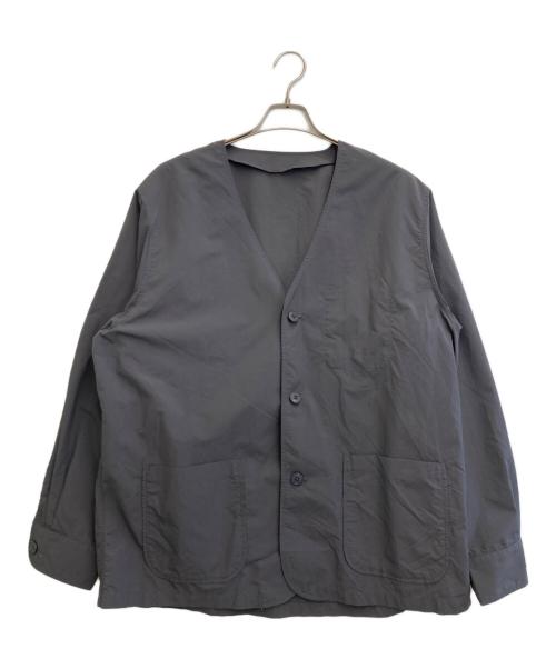BURLAP OUTFITTER（バーラップアウトフィッター）BURLAP OUTFITTER (バーラップアウトフィッター) ノーカラージャケット グレー サイズ:Mの古着・服飾アイテム