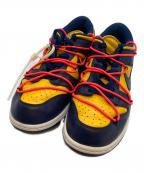 NIKE×OFFWHITEナイキ×オフホワイト）の古着「DUNK LOW LTHR」｜イエロー×ネイビー