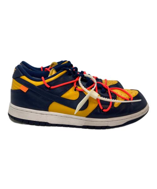 NIKE（ナイキ）NIKE (ナイキ) OFFWHITE (オフホワイト) DUNK LOW LTHR イエロー×ネイビー サイズ:29の古着・服飾アイテム