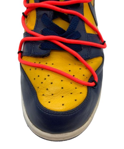 NIKE（ナイキ）NIKE (ナイキ) OFFWHITE (オフホワイト) DUNK LOW LTHR イエロー×ネイビー サイズ:29の古着・服飾アイテム