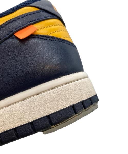 NIKE（ナイキ）NIKE (ナイキ) OFFWHITE (オフホワイト) DUNK LOW LTHR イエロー×ネイビー サイズ:29の古着・服飾アイテム