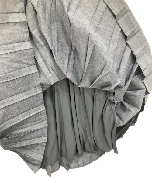 FRED PERRY（フレッドペリー）FRED PERRY (フレッドペリー) CAROLINA GLASER (カロリナ グレイサー) 襟付き クラシカルプリーツワンピース グレー サイズ:10の古着・服飾アイテム