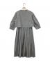 FRED PERRY (フレッドペリー) CAROLINA GLASER (カロリナ グレイサー) 襟付き クラシカルプリーツワンピース グレー サイズ:10：13000円