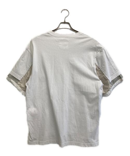 sacai（サカイ）sacai (サカイ) 22SS ファブリックコンボTシャツ ホワイト サイズ:2の古着・服飾アイテム