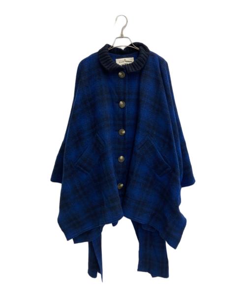 Vivienne Westwood ANGLOMANIA（ヴィヴィアンウエストウッドアングロマニア）Vivienne Westwood ANGLOMANIA (ヴィヴィアンウエストウッドアングロマニア) ケープコート ブルー サイズ:SIZE M (38)の古着・服飾アイテム