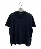 PRADAプラダ）の古着「VネックTシャツ」｜ブラック