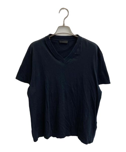 PRADA（プラダ）PRADA (プラダ) VネックTシャツ ブラック サイズ:XLの古着・服飾アイテム
