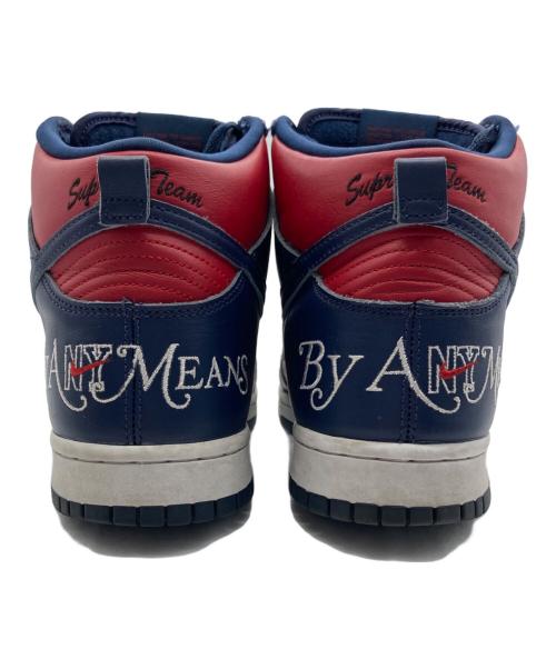 NIKE（ナイキ）NIKE (ナイキ) SUPREME (シュプリーム) SB Dunk High By Any Means レッド×ネイビー サイズ:27.5の古着・服飾アイテム