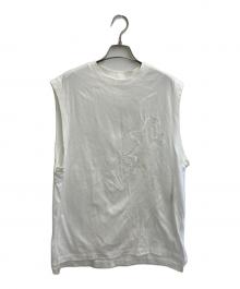 Mame Kurogouchi（マメクロゴウチ）の古着「Suvin Cotton Jersey Emboridery Top」｜ホワイト