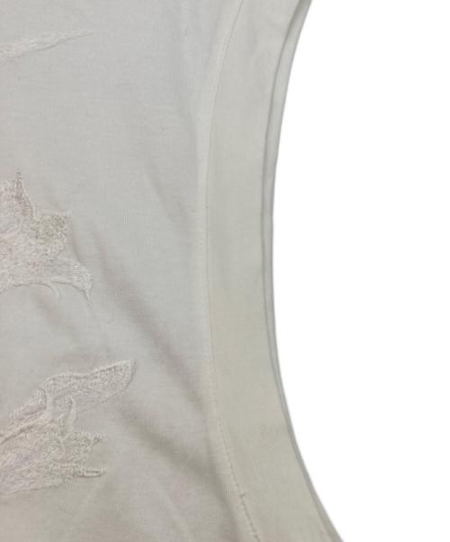 Mame Kurogouchi（マメクロゴウチ）mame kurogouchi (マメクロゴウチ) Suvin Cotton Jersey Emboridery Top ホワイト サイズ:3の古着・服飾アイテム