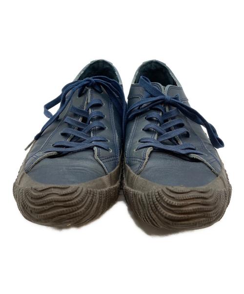 SPINGLE Biz（スピングルビズ）SPINGLE Biz (スピングルビズ) レザースニーカー ネイビー サイズ:Ｍの古着・服飾アイテム