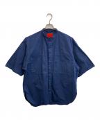 BLUE WORKブルーワーク）の古着「半袖シャツ」｜ネイビー