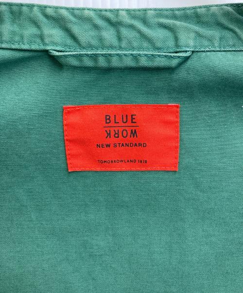 BLUE WORK（ブルーワーク）BLUE WORK (ブルーワーク) 半袖シャツ グリーン サイズ:Ｍの古着・服飾アイテム