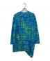 HIROKO KOSHINO (ヒロコ コシノ) 幾何柄プリントチュニックトップス グリーン×ブルー サイズ:40：9000円