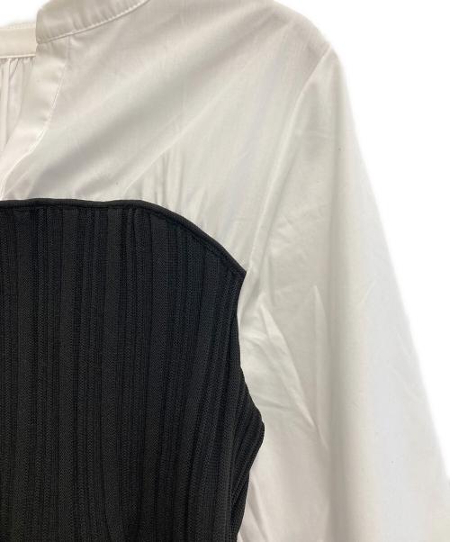 JUSGLITTY（ジャスグリッティー）JUSGLITTY (ジャスグリッティー) ブラウス ホワイト×ブラック サイズ:2の古着・服飾アイテム