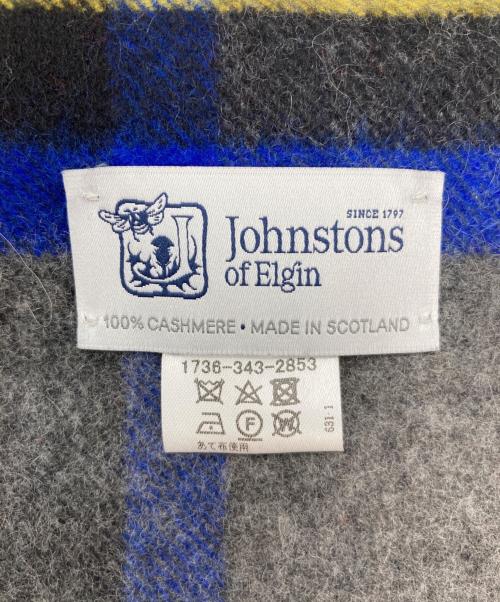 JOHNSTONS OF ELGIN（ジョンストンズオブエルガン）JOHNSTONS OF ELGIN (ジョンストンズオブエルガン) 大判カシミヤストール グレーの古着・服飾アイテム