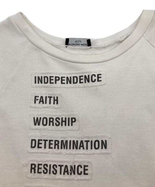 RAF SIMONS ARCHIVE REDUX（ラフシモンズ アーカイブ）RAF SIMONS ARCHIVE REDUX (ラフシモンズ アーカイブ) 21SS wording patches sweat ホワイト サイズ:Mの古着・服飾アイテム