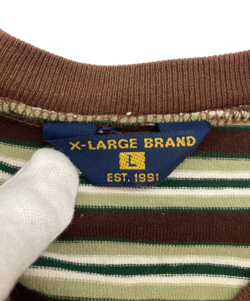 X-LARGE（エクストララージ）X-LARGE (エクストララージ) 90s ボーダーTシャツ マルチカラー サイズ:Lの古着・服飾アイテム