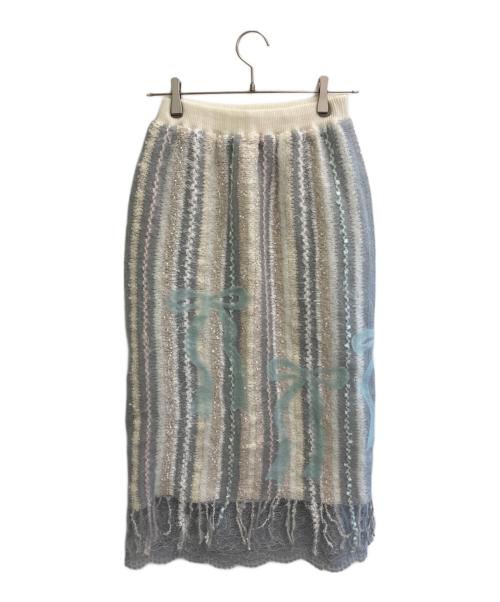 rurumu（ルルムウ）rurumu (ルルムウ) ribbon knitted punch needle skirt マルチカラー サイズ:free 未使用品の古着・服飾アイテム