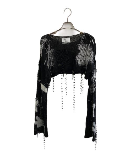 rurumu（ルルムウ）rurumu (ルルムウ) motif JQ mohair PO-short ブラック サイズ:freeの古着・服飾アイテム