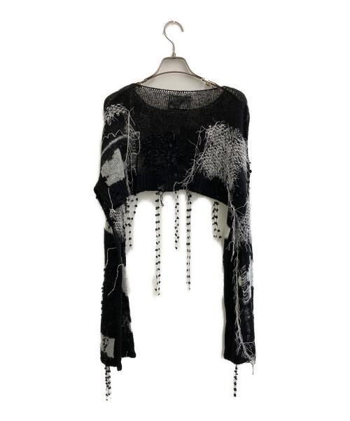 rurumu（ルルムウ）rurumu (ルルムウ) motif JQ mohair PO-short ブラック サイズ:freeの古着・服飾アイテム