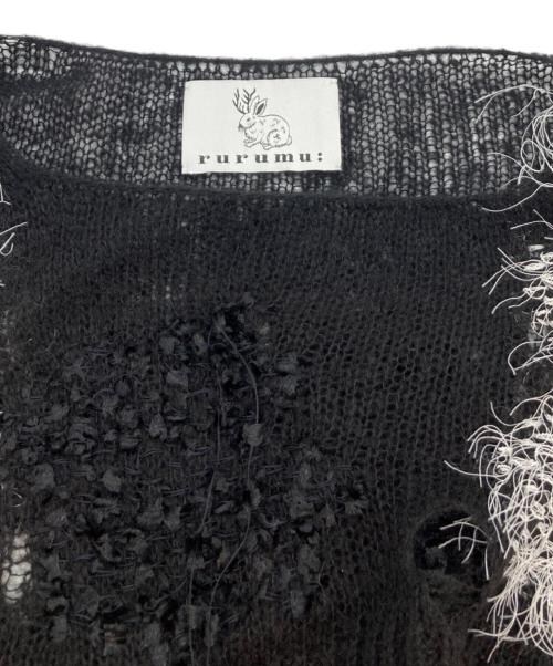 rurumu（ルルムウ）rurumu (ルルムウ) motif JQ mohair PO-short ブラック サイズ:freeの古着・服飾アイテム