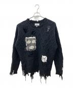 KIDILL×rurumuキディル×ルルムウ）の古着「DESTROYED PULLOVER KNIT」｜ブラック