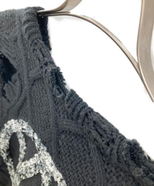 KIDILL（キディル）KIDILL (キディル) rurumu (ルルムウ) DESTROYED PULLOVER KNIT ブラック サイズ:Freeの古着・服飾アイテム