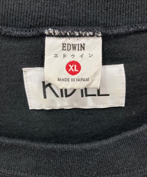 KIDILL（キディル）KIDILL (キディル) EDWIN (エドウィン) Tシャツ ブラック サイズ:XLの古着・服飾アイテム