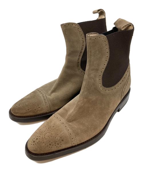 DOLCE & GABBANA（ドルチェ＆ガッバーナ）DOLCE & GABBANA (ドルチェ＆ガッバーナ) スウェードサイドゴアブーツ ベージュ サイズ:5 1/2の古着・服飾アイテム