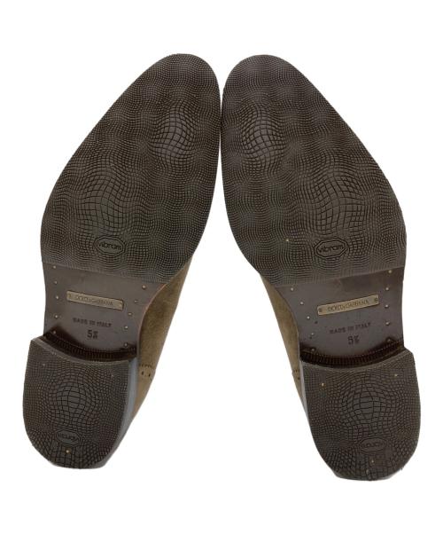 DOLCE & GABBANA（ドルチェ＆ガッバーナ）DOLCE & GABBANA (ドルチェ＆ガッバーナ) スウェードサイドゴアブーツ ベージュ サイズ:5 1/2の古着・服飾アイテム