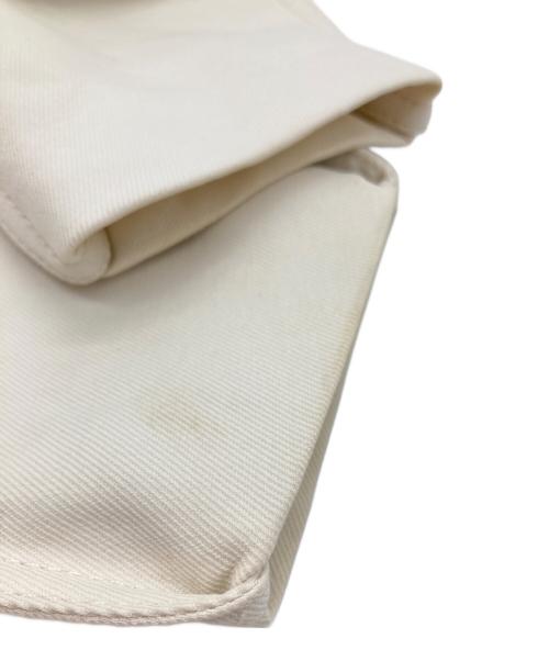 KENZO（ケンゾー）KENZO (ケンゾー) Ruffled Shoulder Belted Blazer/ブレザー ホワイト サイズ:36の古着・服飾アイテム