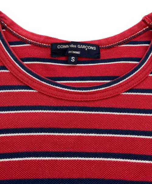 COMME des GARCONS HOMME（コムデギャルソン オム）COMME des GARCONS HOMME (コムデギャルソン オム) ボーダーTシャツ レッド×ネイビー サイズ:Ｓの古着・服飾アイテム
