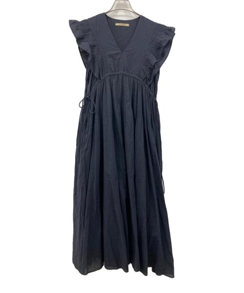 Curensology（カレンソロジー）Curensology (カレンソロジー) コットンピンタックワンピース ネイビー サイズ:Sの古着・服飾アイテム