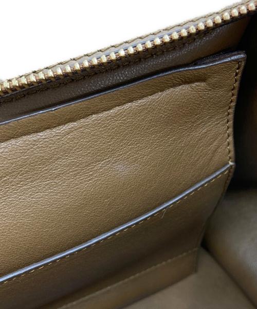 CELINE（セリーヌ）CELINE (セリーヌ) トラペーズ ミディアム/2WAYバッグ レッド×ブラウンの古着・服飾アイテム