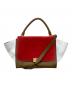 CELINE（セリーヌ）の古着「トラペーズ ミディアム/2WAYバッグ」｜レッド×ブラウン