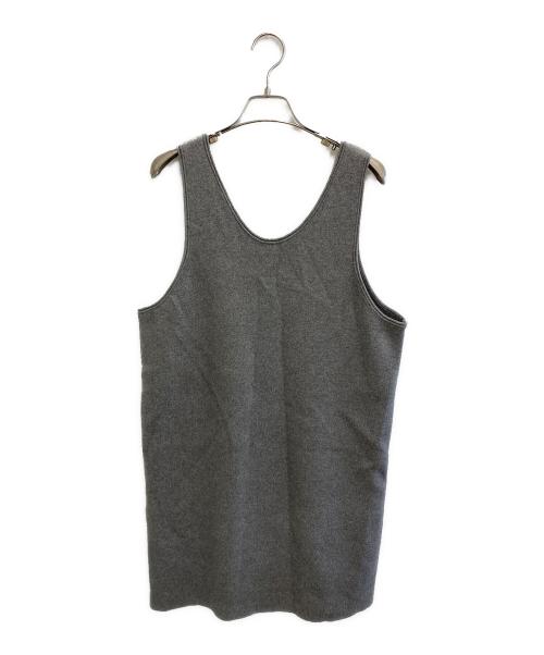 Curensology（カレンソロジー）Curensology (カレンソロジー) コットンロングニット グレー サイズ:FREEの古着・服飾アイテム