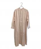 KAGUREカグレ）の古着「リネンシャツワンピース」｜ピンク