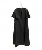 pernaペルナ）の古着「ケープスタイルドレス」｜ブラック